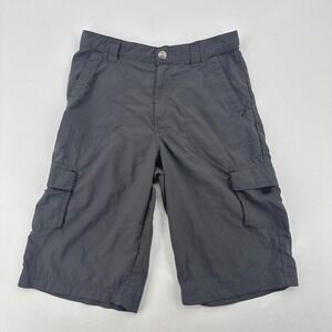 Columbia Kids Silver Ridge Cargo Shorts Grey Nylon Hiking Sun Protection 10/12